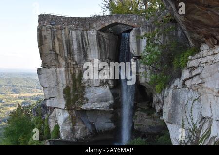 Lover`s Leap at Rock City Gardens at Lookout Mountain in Chattanooga, Tennessee Stock Photo